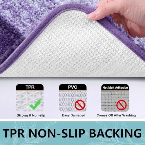 Arotive Microfiber Bathroom Rugs, Shaggy Soft Absorbent Bath Rug, 45x27