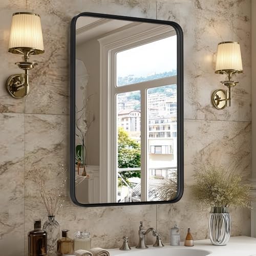 Sweetcrispy Bathroom Mirror 30x22 Inch, Vanity Mirror for Wall