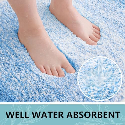 Arotive Microfiber Bathroom Rugs, Shaggy Soft Absorbent Bath Rug, 54x24