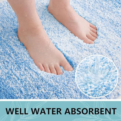Arotive Microfiber Bathroom Rugs, Shaggy Soft Absorbent Bath Rug, 54x24