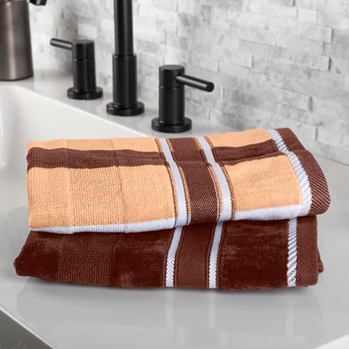 Lavish Home Bathroom Towels Set, Bathroom Accessories, Beige, Set of 6