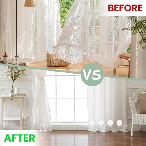 YixangDD 8 Pack Shower Curtain Weights, Silicone Covered Curtain Magnets
