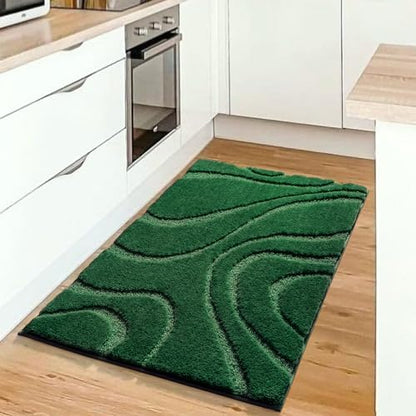 DEXDE Bathroom Rugs Non-Slip Mat for Bathroom Floor Tub Shower 24x36 Green