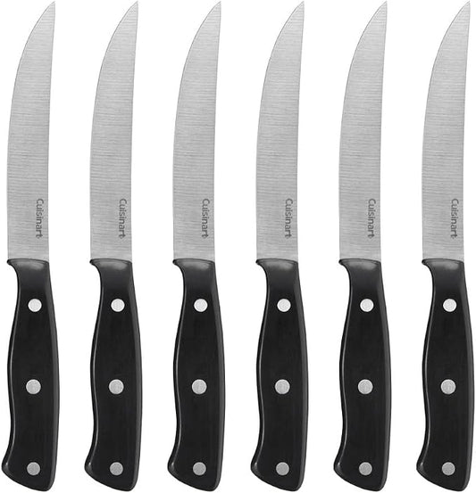 Cuisinart C77TR-S6SK Triple Rivet Collection 6-Piece Steak Knife Set,Black