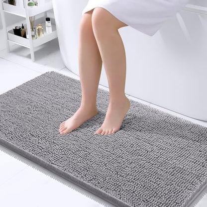 OLANLY Bathroom Runner Rugs 40x24, Extra Soft Absorbent Chenille Bath Rugs