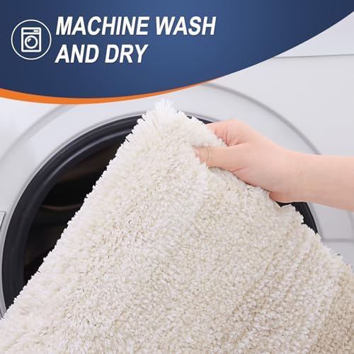 OLANLY Bathroom Runner Rug 47x20, Extra Soft Absorbent Microfiber Bath Rugs