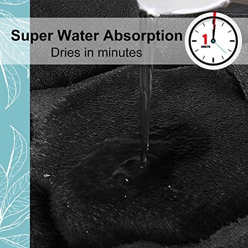 OLANLY Memory Foam Bath Mat Rug 47x24, Ultra Soft and Absorbent Bathroom Rugs, Non-Slip, Comfortable, Machine Washable Bath Carpet for Bathroom Floor, Tub, Shower and Home Decor Accessories, Black