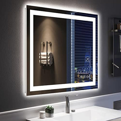 36x30 LED Bathroom Mirror with Lights, Lighted Vanity Mirror