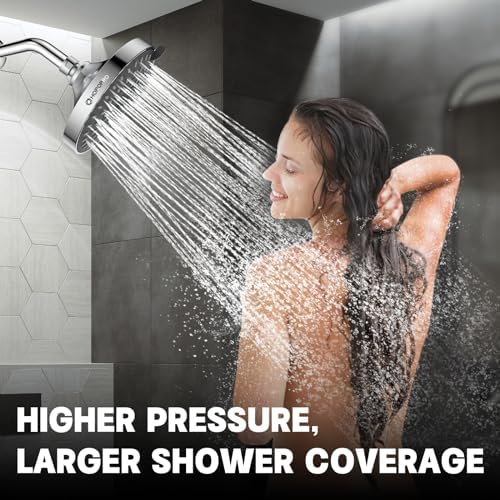 High Pressure Shower Head, HOPOPRO 5-Mode Fixed Showerhead, NBC Recommended