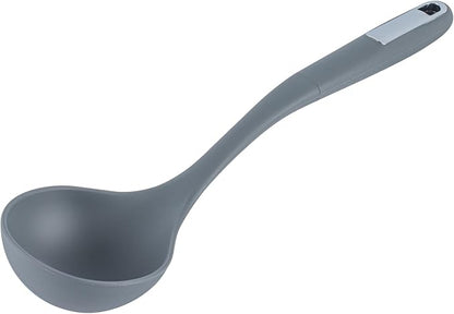 Restaurantware Silicone Utensil Set Pack of 1 Non-Slip Handle 6-Piece Kitchen Tool Set, Heat-Resistant Dishwasher-Friendly Cooking Accessories, Durable Gray Cooking Utensils