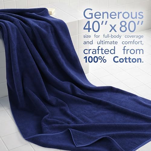 American Soft Linen 100% Cotton Luxury Turkish Towels, 40x80 XL Bath Sheet