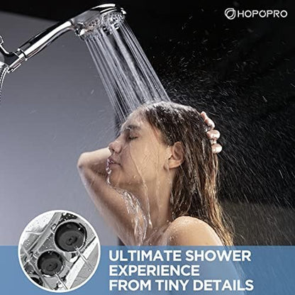 HOPOPRO 7-Mode High Pressure Handheld Shower Head with Power Wash, Chrome