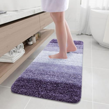 Arotive Microfiber Bathroom Rugs, Shaggy Soft Absorbent Bath Rug, 40x20
