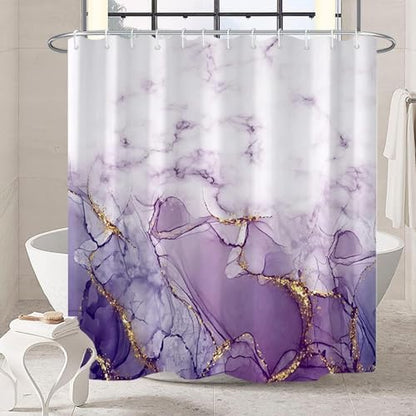 Purple Extra Long Waterproof Shower Curtain 72x84 inches