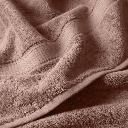Superior Egyptian Cotton Plush Absorbent, Bath Towel Set of 4, Muted Mauve
