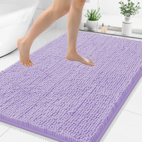 Smiry Bathroom Rugs 48X32, Luxury Chenille Extra Soft Absorbent Bath Mat