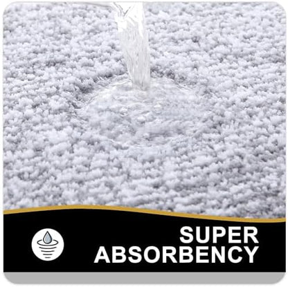 OLANLY Bathroom Runner Rugs 44x24, Long Bath Mats for Bathroom Floor, Grey