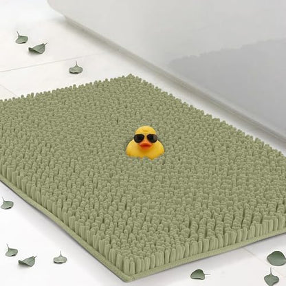 Standard Chenille Bath Mats 34"x21", Plush Absorbent Bath Mats Quick Dry, Soft & Machine Washable, Non Slip Carpet for Bathroom, Thick Bathroom Rugs, Shower Restroom Rug, Alfombras De Baño, Bathrugs