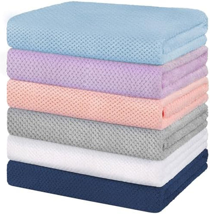 HOMEXCEL 6PK Bath Towel Set, 24x48 in, Absorbent&Quick Dry Towels for Hotel