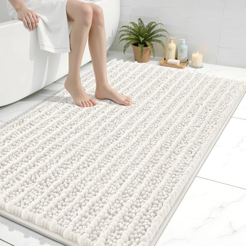 Arotive Bathroom Rugs Mat 40x32, Soft Absorbent Chenille Shaggy Bath Mat