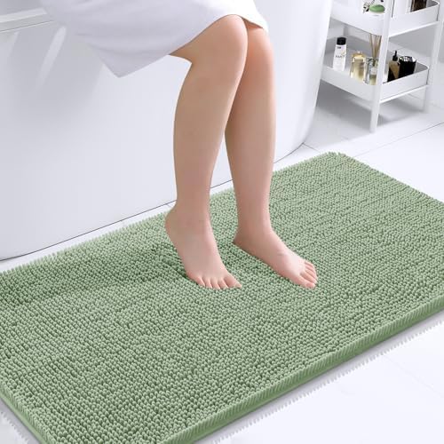 OLANLY Bathroom Runner Rugs 40x24, Extra Soft Absorbent Chenille Bath Rugs