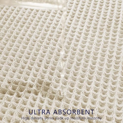 SUBRTEX Waffle Braided Bath Mat, 24" x 36" Soft Waffle Bath Rugs, Absorbent Non Slip Bathrooom Mats, Machine Washable Area Rug for Bathroom, Quick Dry, White