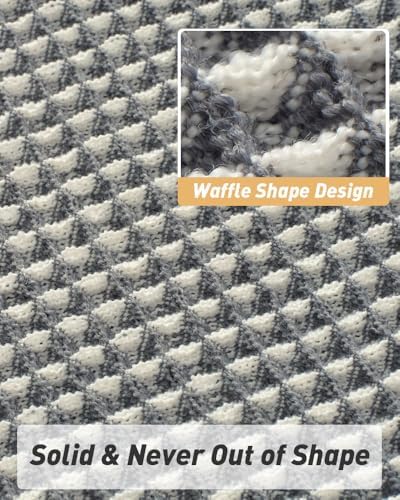 Upgraded Waffle Bath Mat Ultra Absorbent Non Slip Bathroom Mat, 24" x 36"
