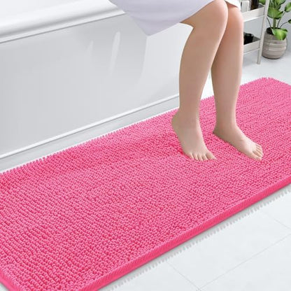 OLANLY Bathroom Runner Rugs 70x24, Extra Soft Absorbent Chenille Bath Rugs