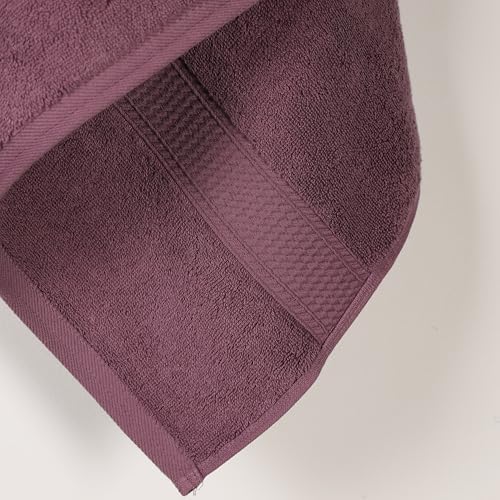 SUPERIOR Egyptian Cotton Plush & Absorbent, Bath Towel Set of 2, Plum