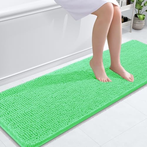 OLANLY Bathroom Runner Rugs 59x20, Extra Soft Absorbent Chenille Bath Rugs