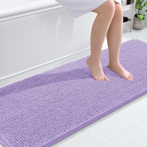 OLANLY Bathroom Runner Rugs 70x24, Extra Soft Absorbent Chenille Bath Rugs