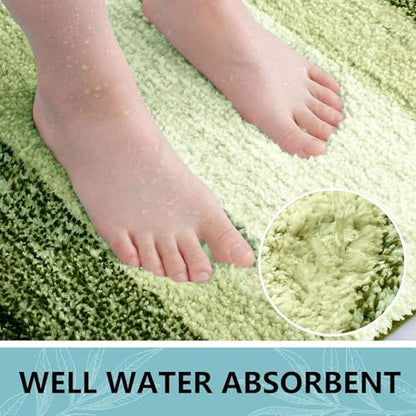 Arotive Microfiber Bathroom Rugs, Shaggy Soft Absorbent Bath Rug, 24x16