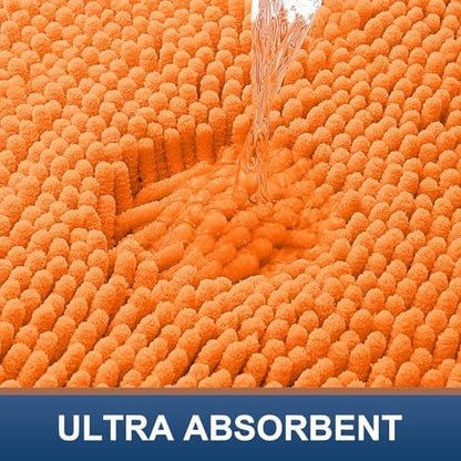 Smiry Bathroom Rugs 30X20, Luxury Chenille Extra Soft Absorbent Bath Mat