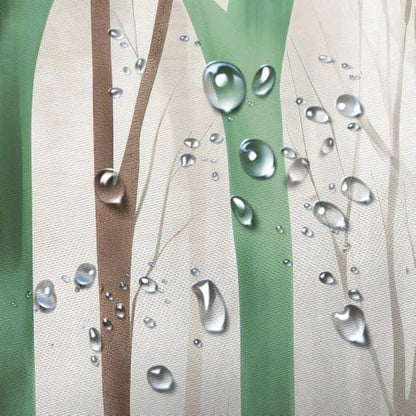 Birch Forest Abstract Shower Curtain Farmhouse Bathroom Decor 47X64 Inch