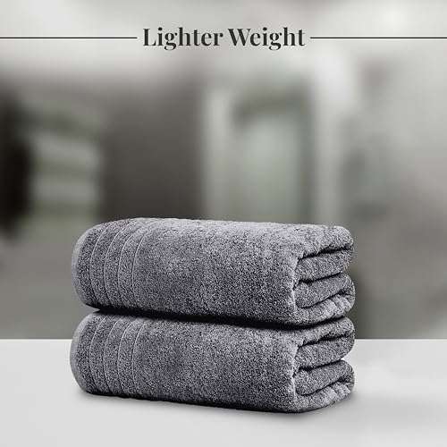 Tens Towels 8 Piece Towel Set, 2 XL Bath, 2 Hand, 4 Washcloth, Dark Grey