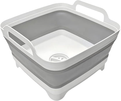 Foldable Sink Vegetable Fruit Bowl Dish Washing Storage Basin Basket, Portable Space-Saving for Kitchen, RV, Campers, and Travel Trailers