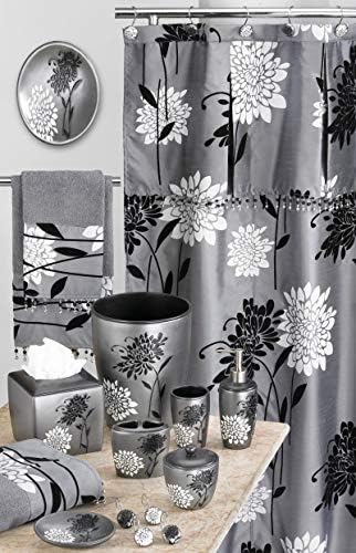 Zahari Home Erica Bathroom Towel Set - 3 Piece Modern Decor Grey Towel Set