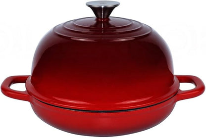 Dutch Oven for Bread Baking Bread Oven for Sourdough Bread Baking, Enameled Cast Iron Dutch Oven Pot with Lid 5 qt Cast Iron Bread Pan, Red