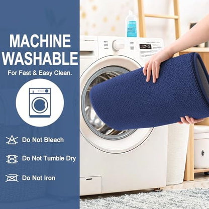 OLANLY Memory Foam Bathroom Runner Rugs 44x24, Long Mats, Twilight Sapphire