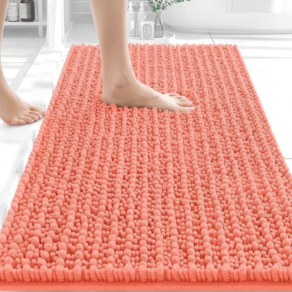 OLANLY Bathroom Rugs 30x20, Thick Soft Absorbent Chenille Bath Rugs