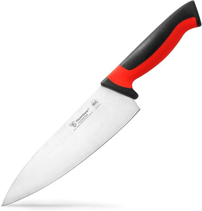8-Inch Chef Knife, NSF Certified Razor-Sharp High Carbon Stainless Steel Blade – Ergonomic Color Coded Handle, Non-Slip Grip Kitchen Knife, DT-10 Series, Red