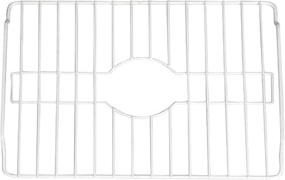 SOFINNI Sink Protectors for Kitchen Sink Bottom with White Coating Grate Insert Grid Sink Bowl Drying Rack Steel Small (10.5" x 12.5")