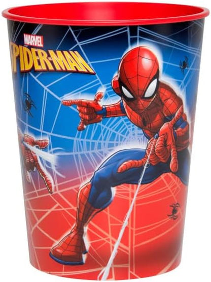 Unique Spiderman Birthday Party Supplies Bundle Pack includes 12 Plastic Cups