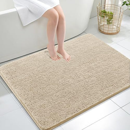 OLANLY Large Bathroom Rugs 40x32, Extra Soft Absorbent Chenille Bath Rugs