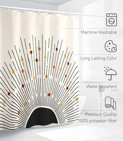 Bathroom Shower Curtain Cute Cortinas para Baño 72 x 72, Sun