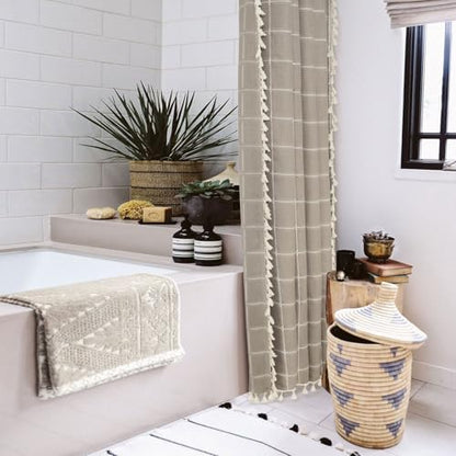 Gibelle Small Stall Boho Farmhouse Shower Curtain for Bathroom 36x72