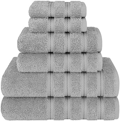 American Soft Linen 100% Cotton Luxury Turkish Towels, 6 Piece Towel Set