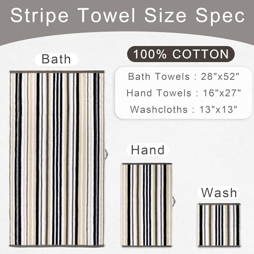 VOOVA & MOVAS Bathroom Hand Towels 4 Pack, 100% Cotton, 16x27 in