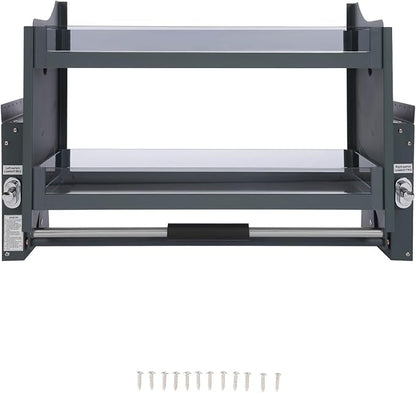 Pull Down Shelf for Kitchen Upper Cabinet,2-Tier Pull Down Cabinet Organizer,Pull-Down Shelf for Kitchen Upper Cabinets,26.4 Lbs Load Capacity (30.08 * 10.24 * 21.65in)