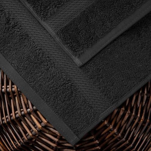 Superior Egyptian Cotton Ultra Plush & Absorbent, 10 Piece Set, Black